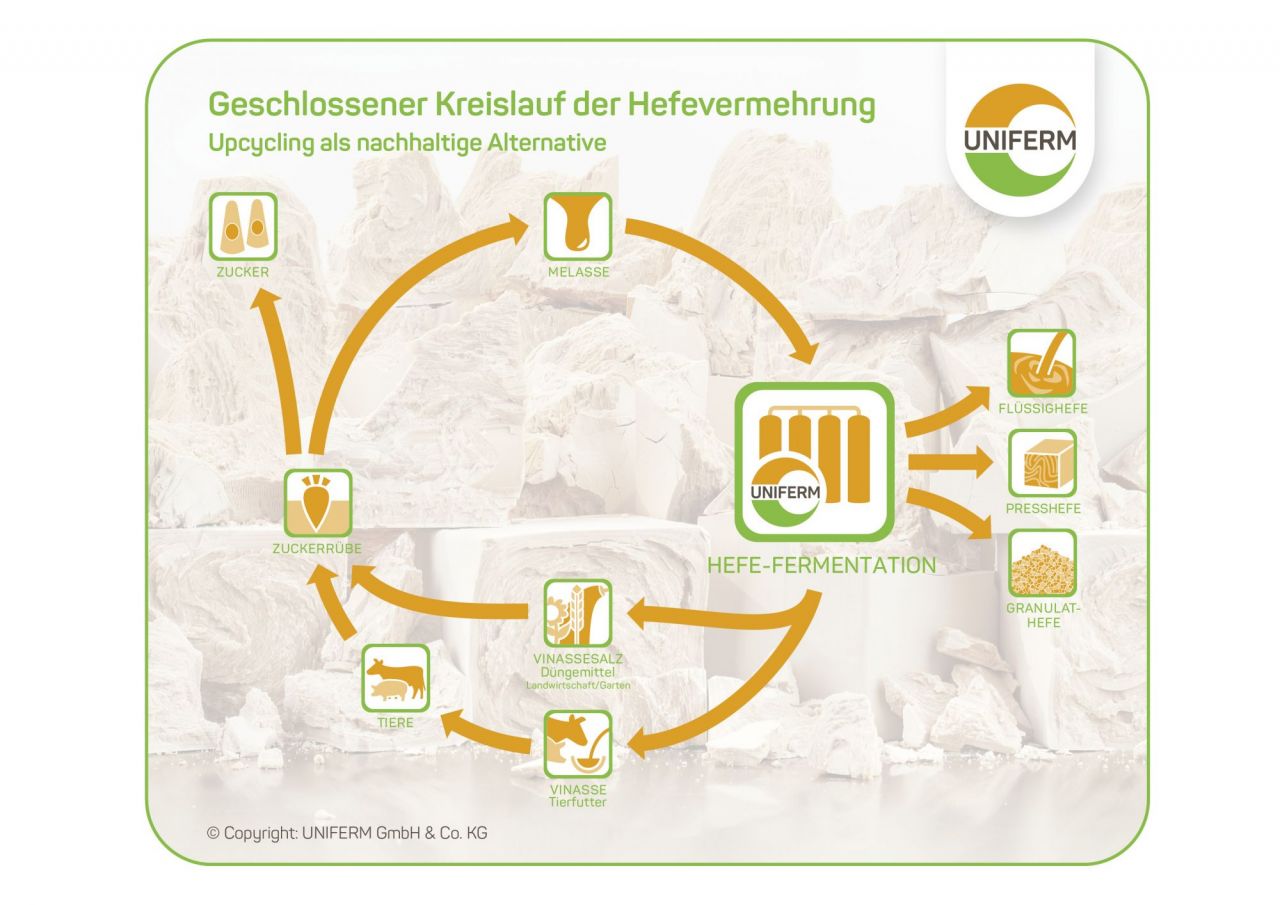 UNIFERM ressourcenschonender Prozess bei der Hefe-Herstellung.